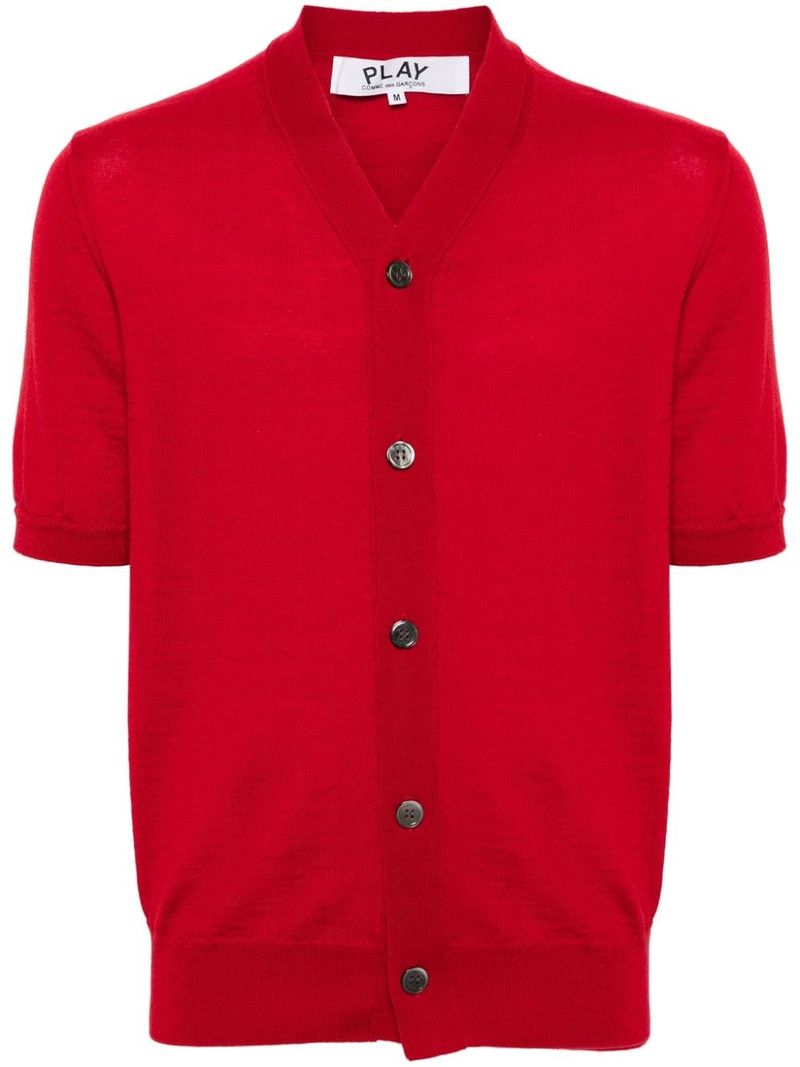 V-neck wool cardigan 1