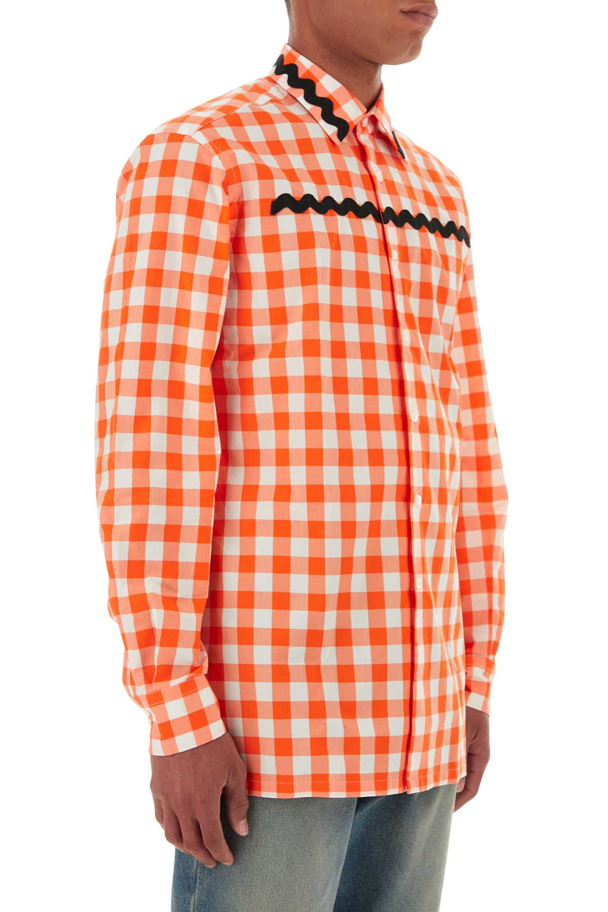 Prada Men Embroidered Poplin Shirt - 3