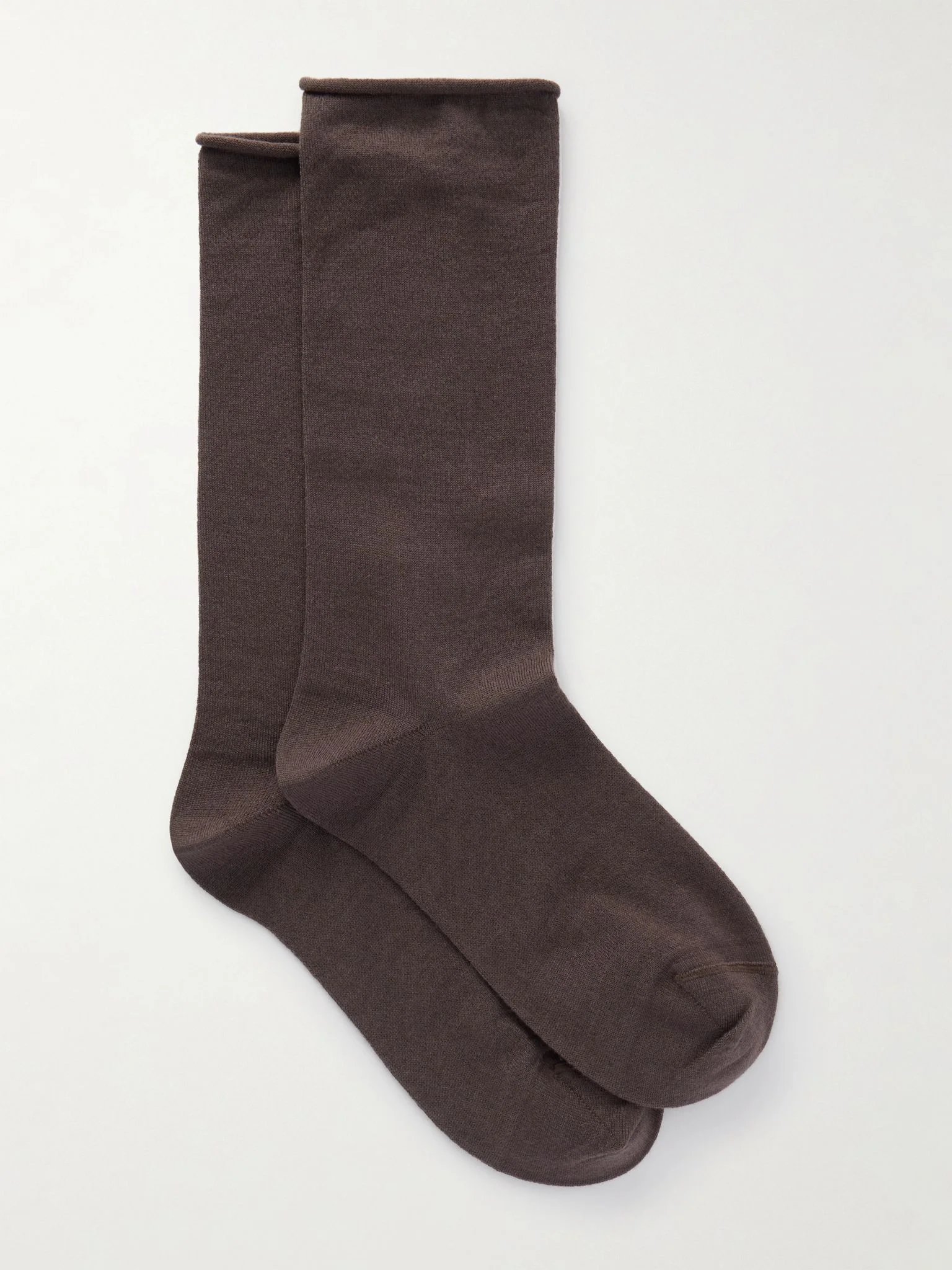 Cashmere-blend socks Dark brown - 1