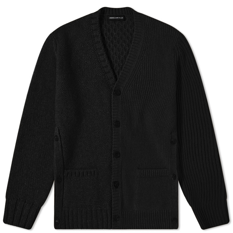 Undercover Rib Button Cardigan - 1