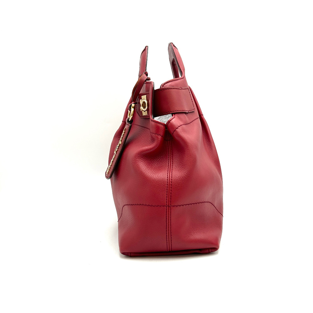 Ferragamo Red Gancini Tote Bag - 2