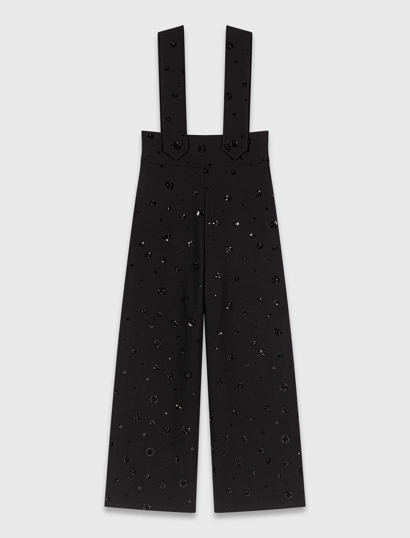 Embroidered trousers with braces - 1