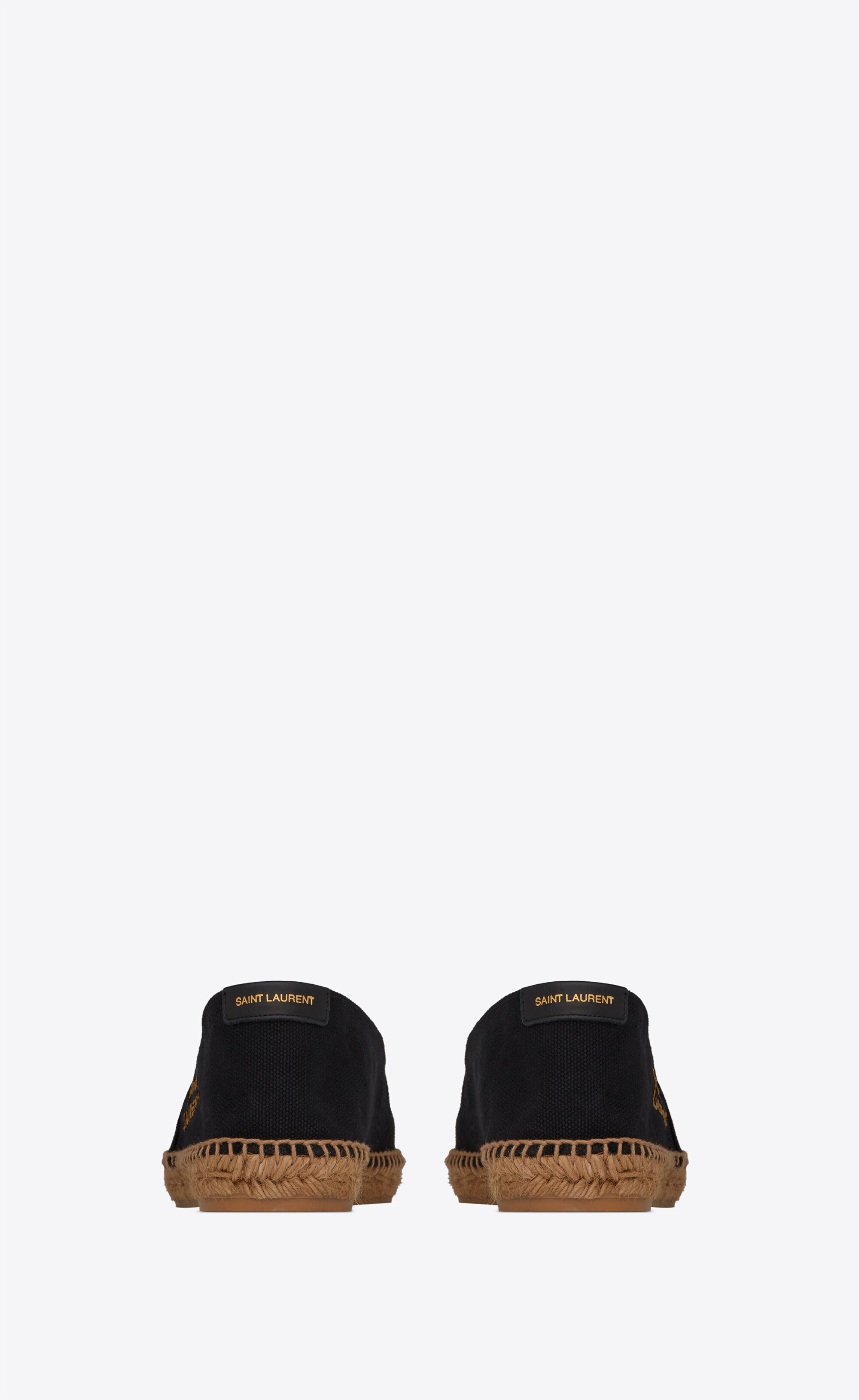 saint laurent embroidered espadrilles in canvas - 3