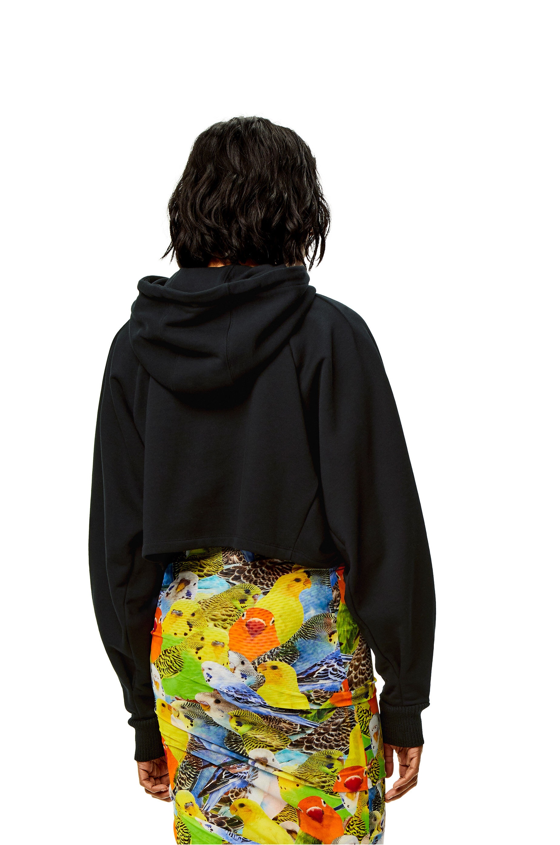 Anagram cropped hoodie in cotton - 4
