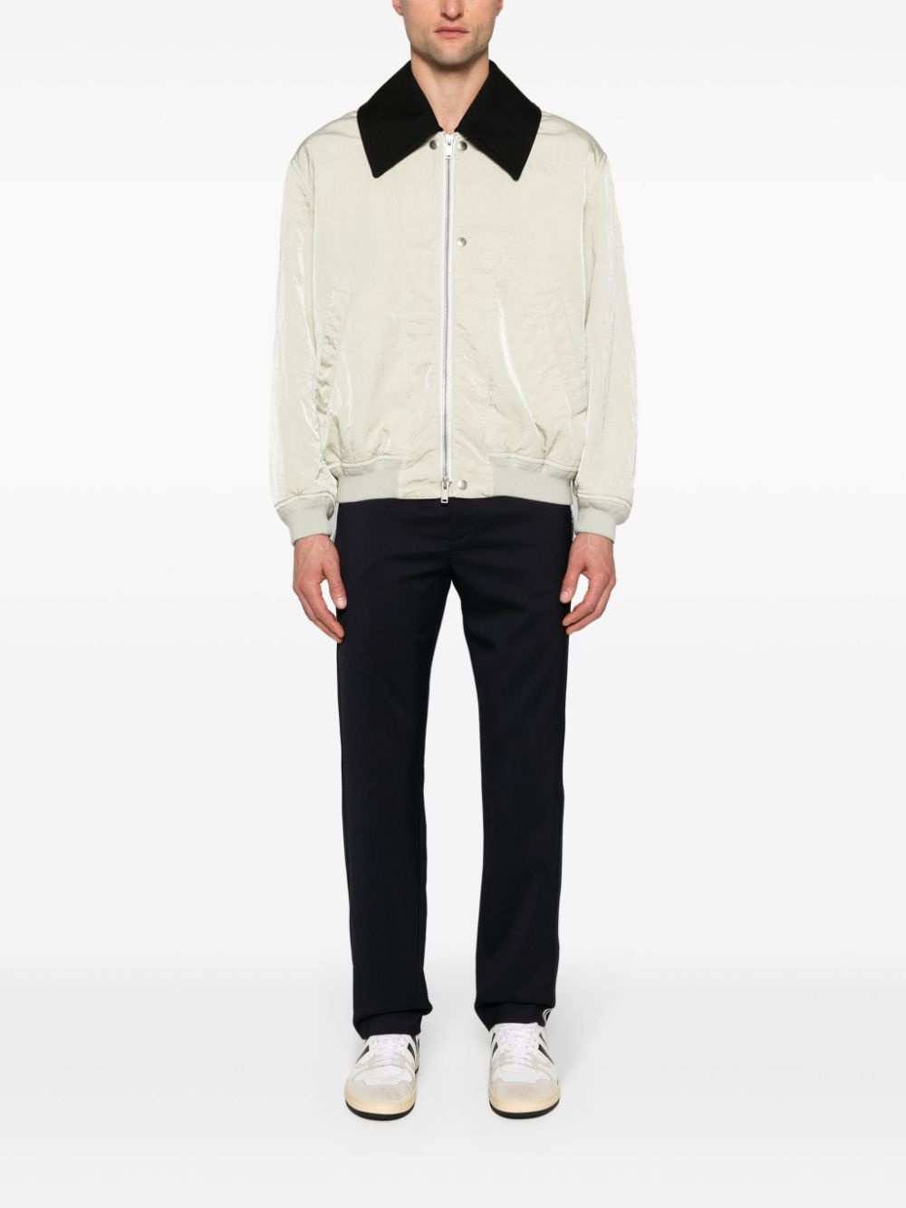 logo-embroidered tapered trousers - 2