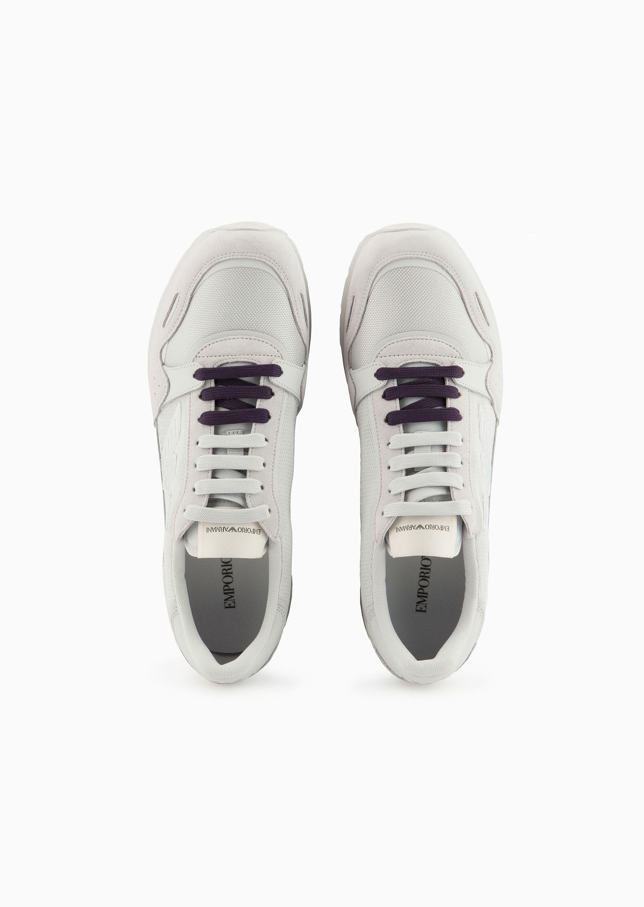 Mesh sneakers with suede details and eagle patch - 4
