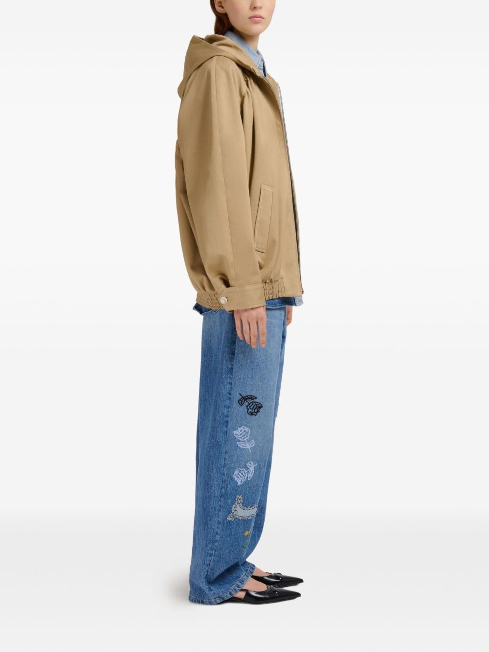hooded zip-up jacket - 3
