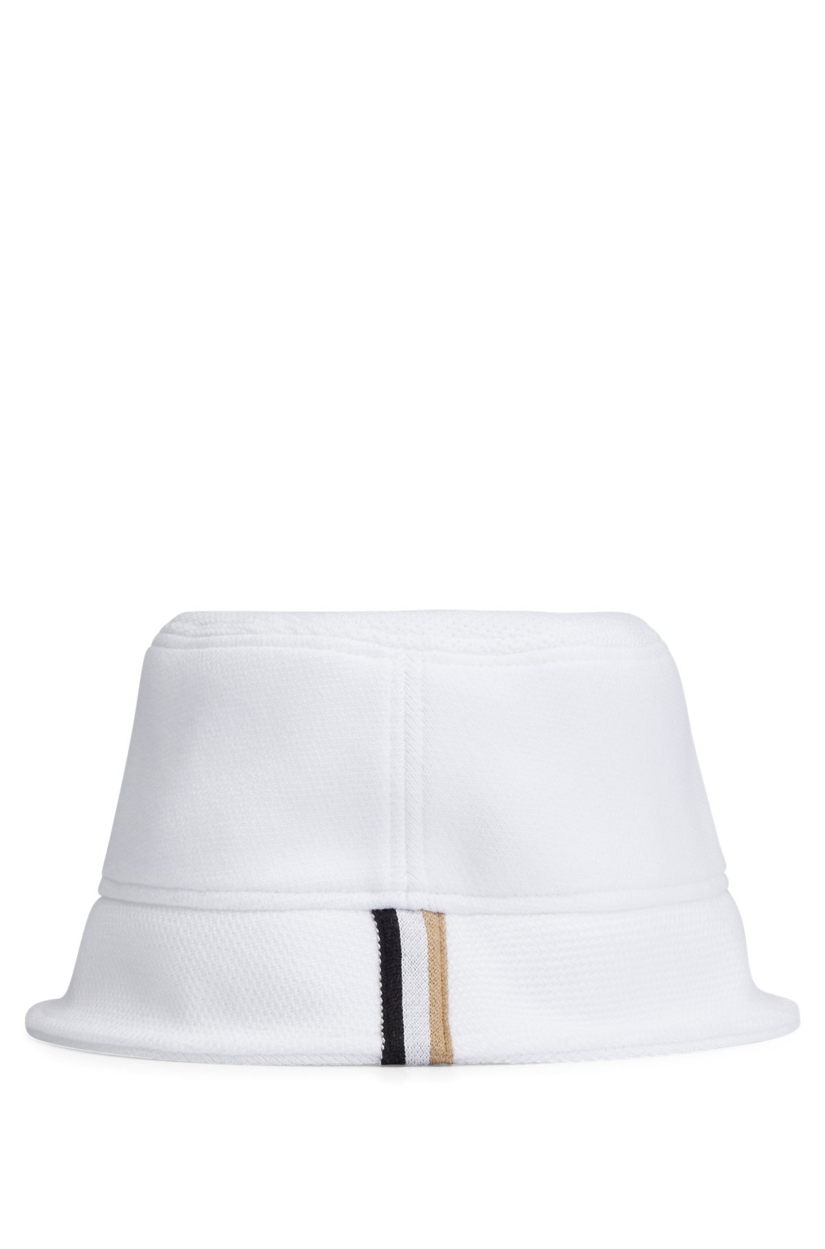 COTTON-PIQUÉ BUCKET HAT WITH LOGO DETAIL - 2