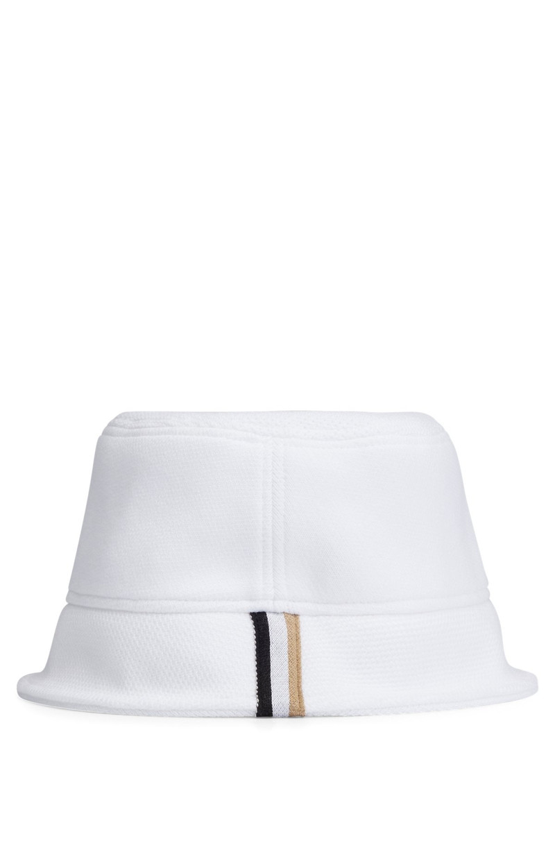 BOSS COTTON-PIQUÉ BUCKET HAT WITH LOGO DETAIL outlook