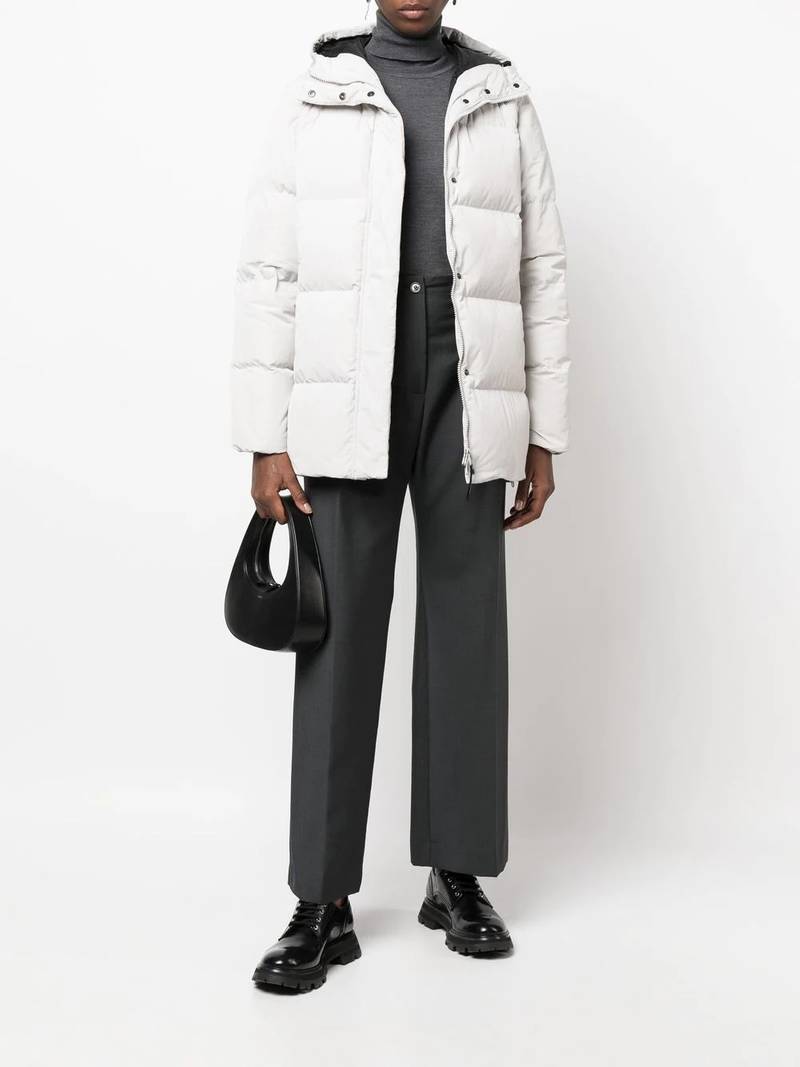 Aspesi quilted-finish hooded coat outlook