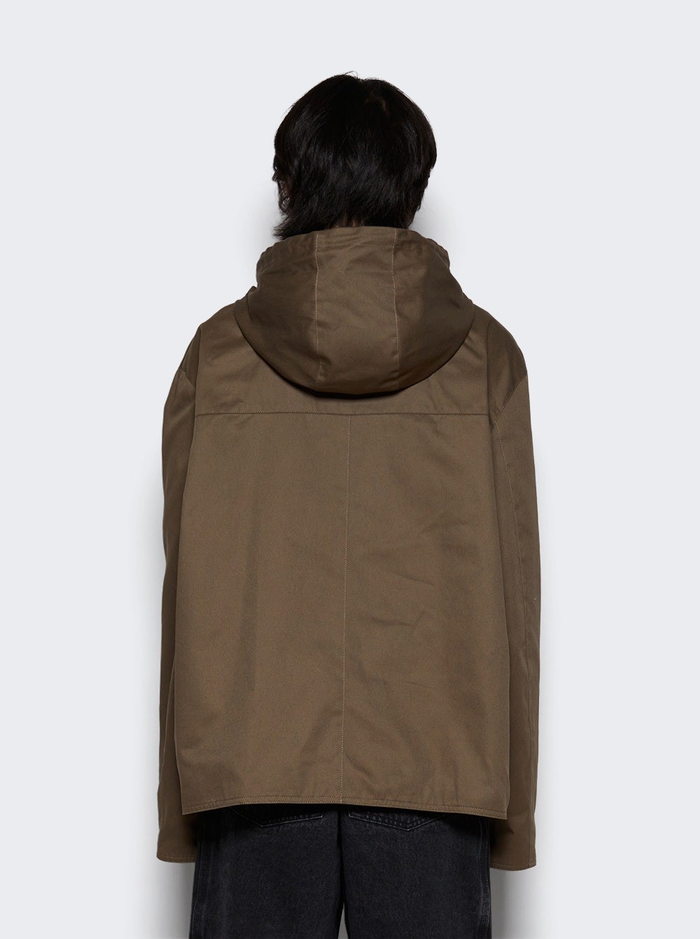 Hooded Cotton Jacket Khaki Brown - 5