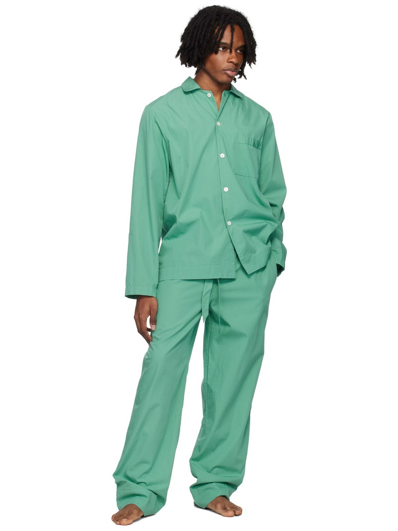TEKLA Green Drawstring Pyjama Pants outlook