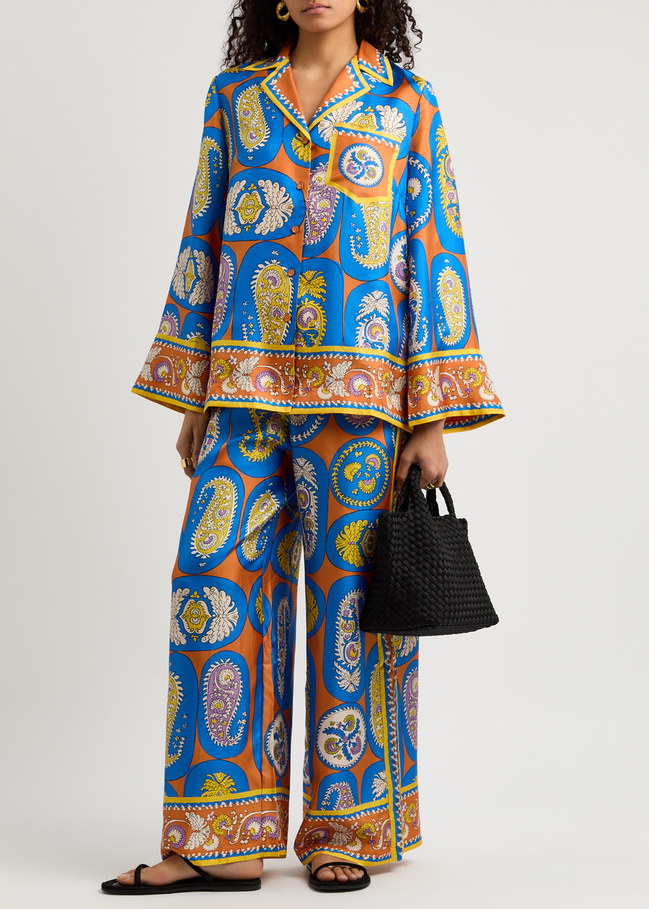 Alemais Luis Printed Silk-twill Shirt - 4