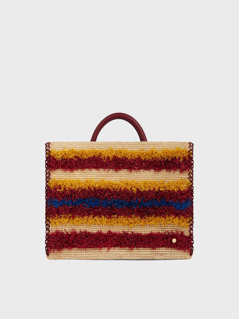 TOTE BAG IN RAFFIA WITH STRAPS 1