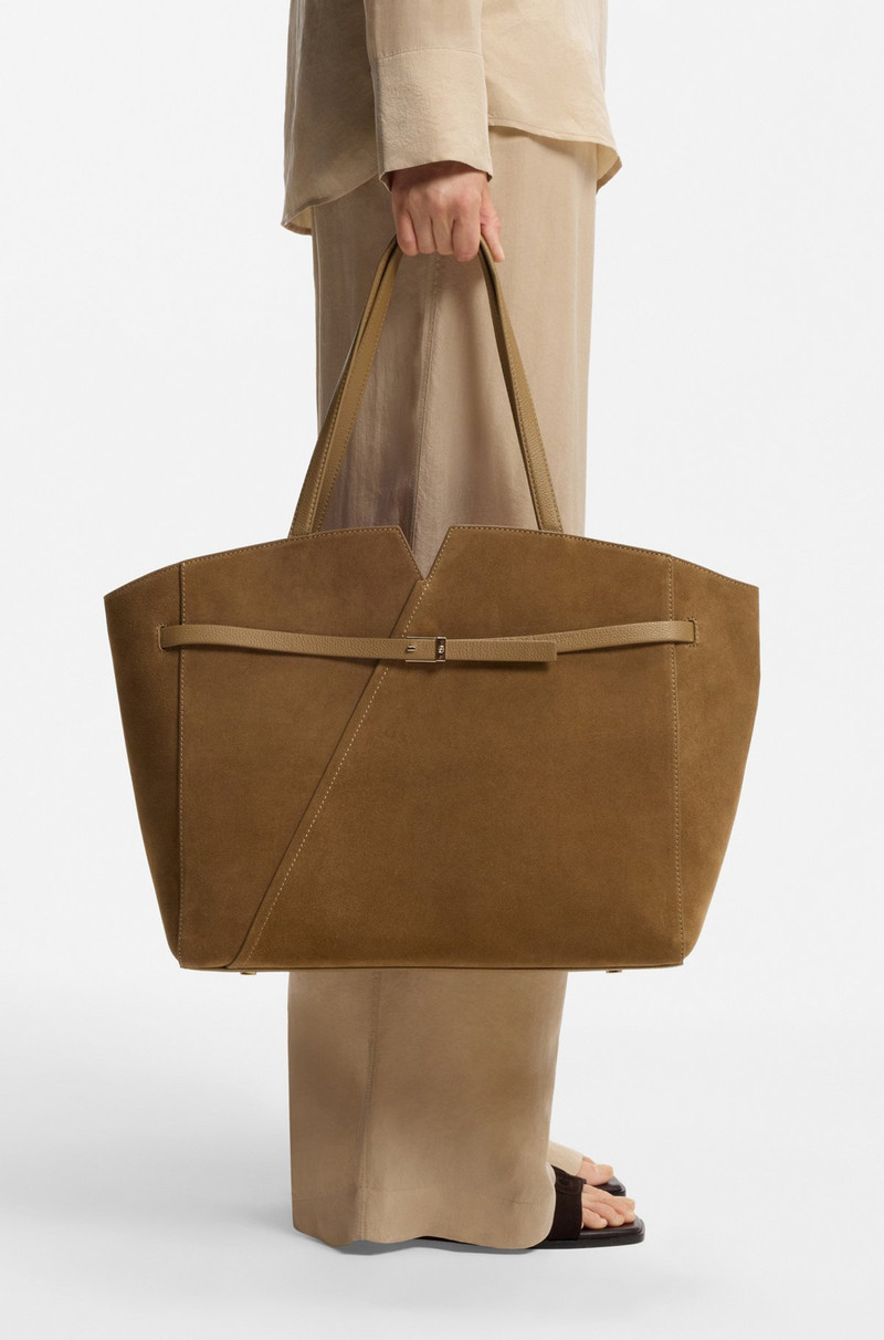 BOSS REVERS TOTE BAG IN SUEDE WITH BELT DETAIL 4