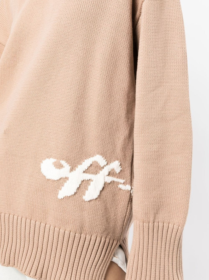 intarsia-logo 늑골 점퍼 5