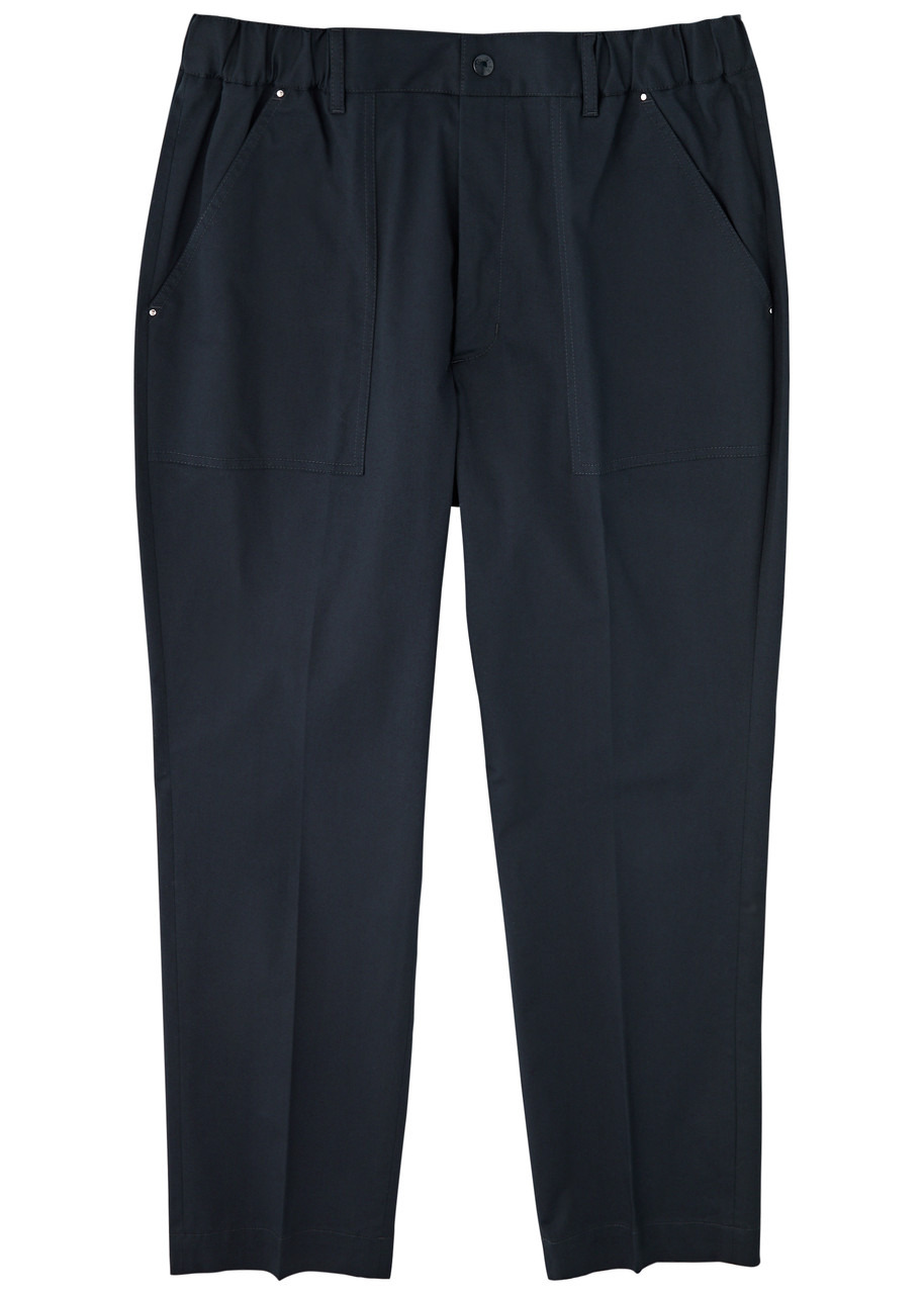 Logo cotton-stretch trousers - 1