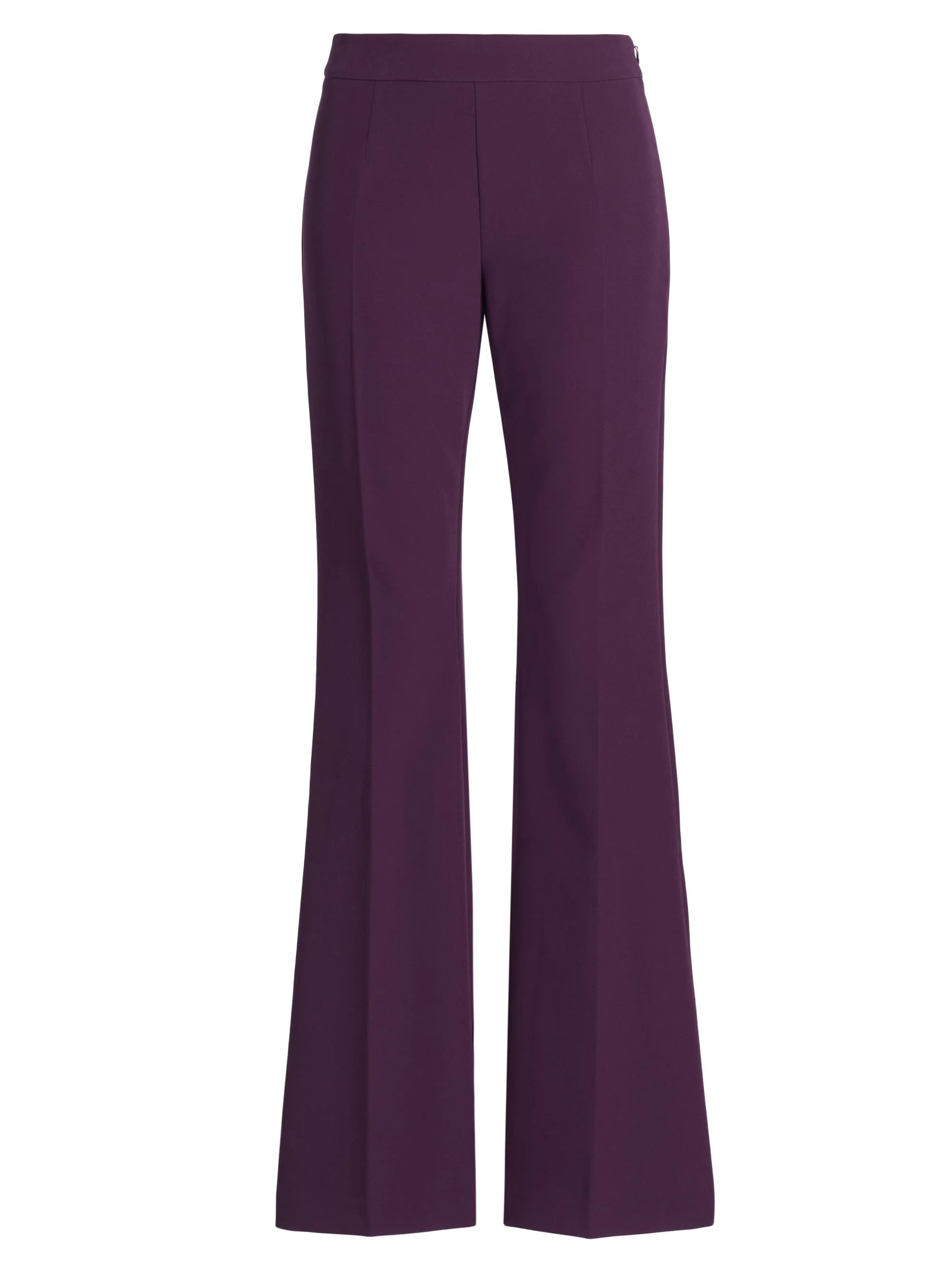 Women's Elise Crepe Flared Pants - Eggplant - 1