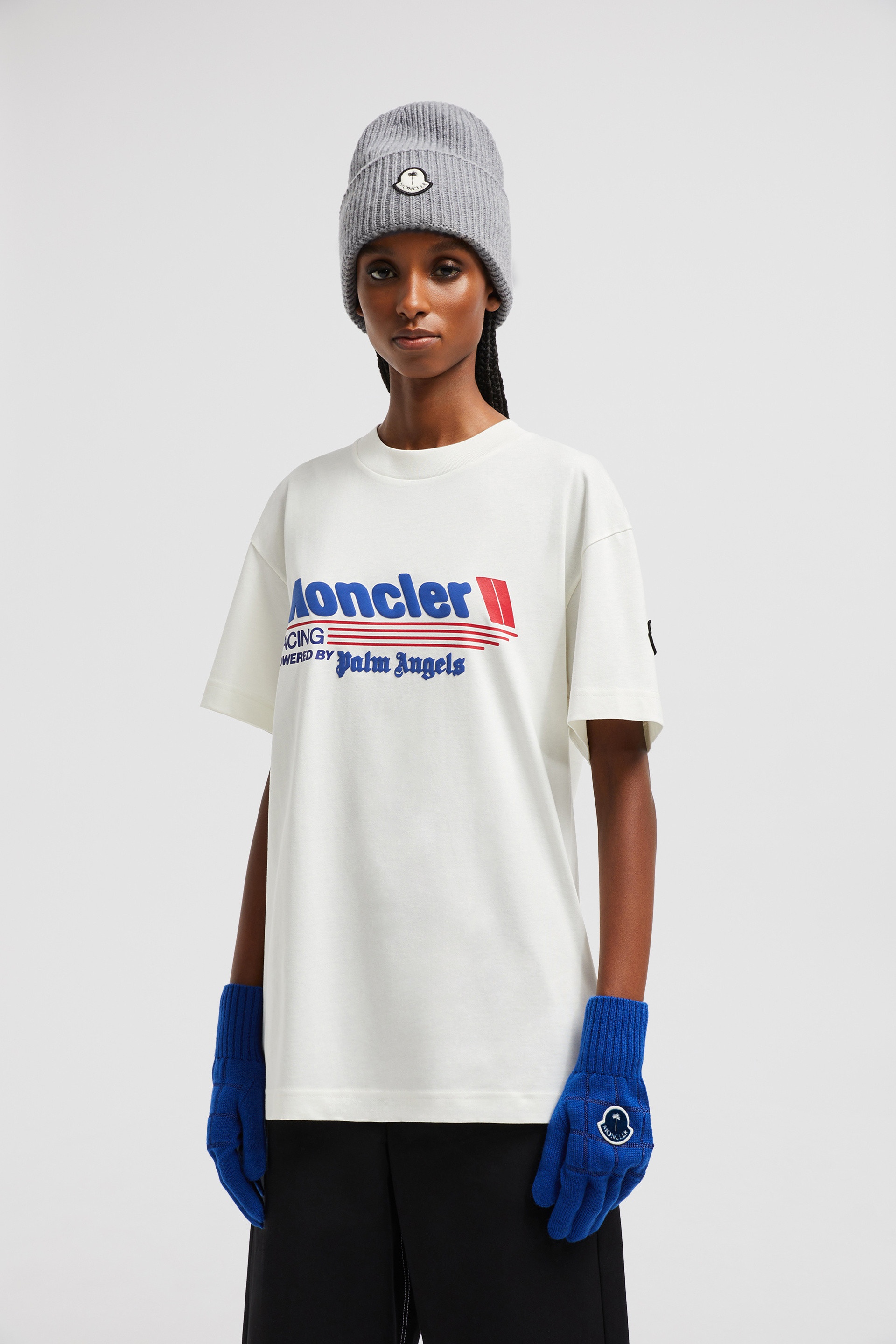 Moncler x Palm Angels Racing Logo Cotton T-Shirt - 3