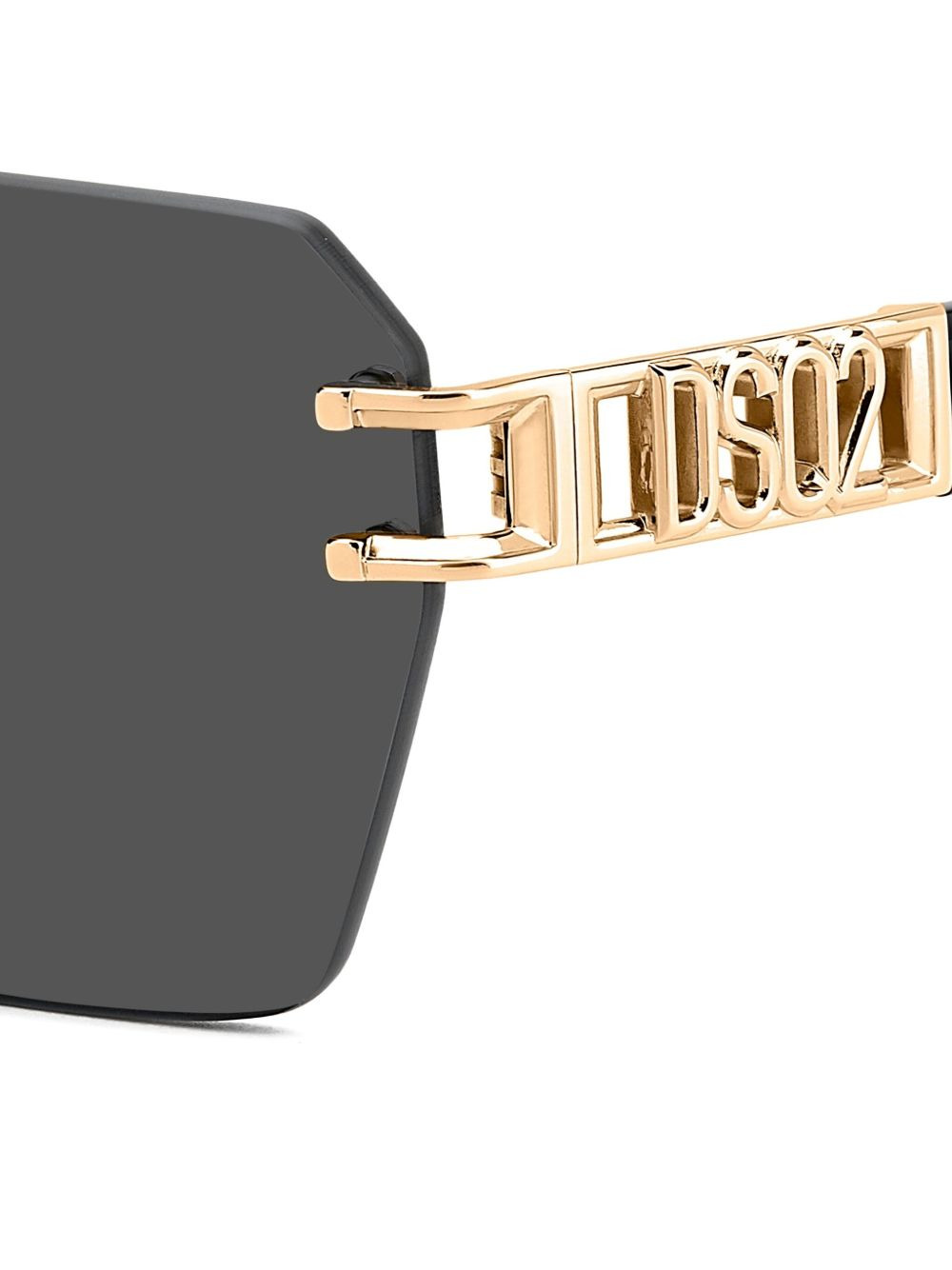 logo-plaque geometric sunglasses - 3