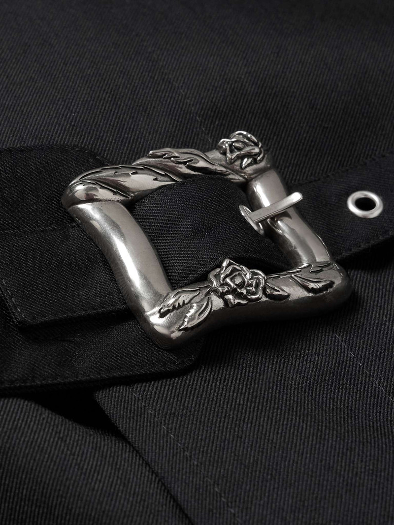 Belted Wool-Blend Twill Trench Coat 6