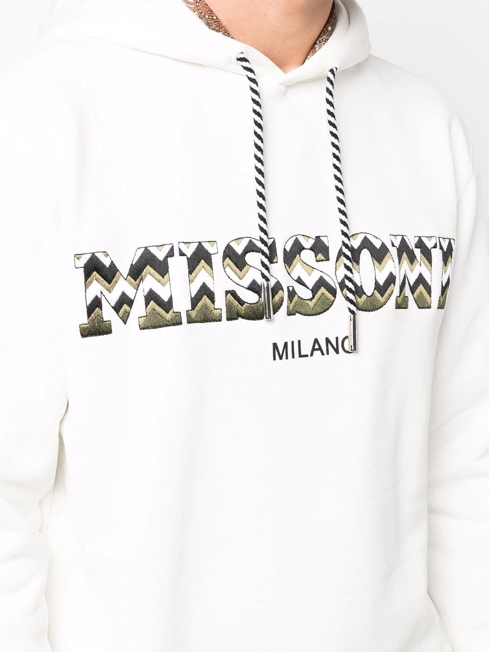 embroidered logo hoodie - 5