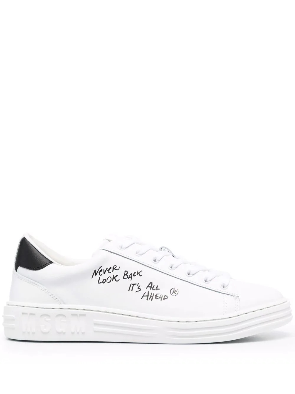 slogan-print low-top sneakers - 1