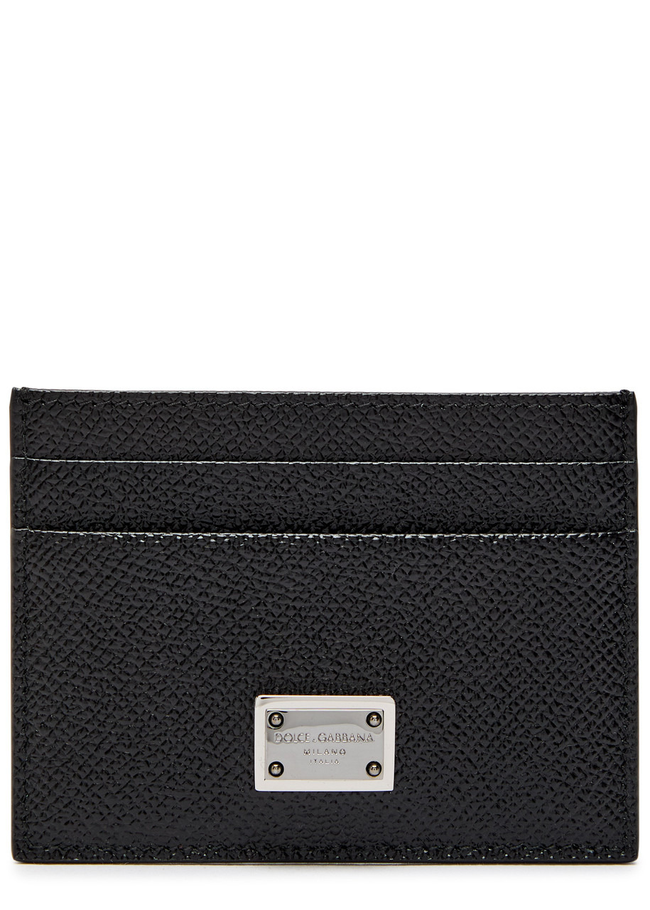 Dolce & Gabbana Logo Pebbled Leather Card Holder - 1