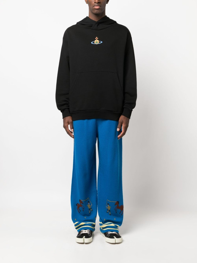 Vivienne Westwood Orb-embroidered cotton hoodie outlook