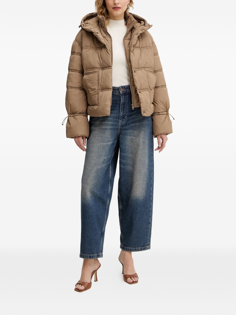 GUESS USA hooded pattern puffer jacket outlook