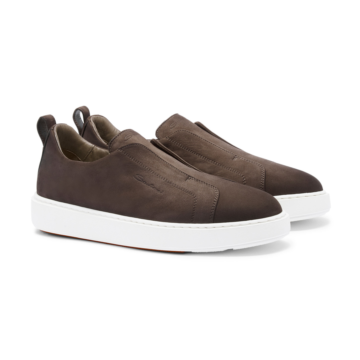 Men's grey nubuck slip-on sneaker - 2