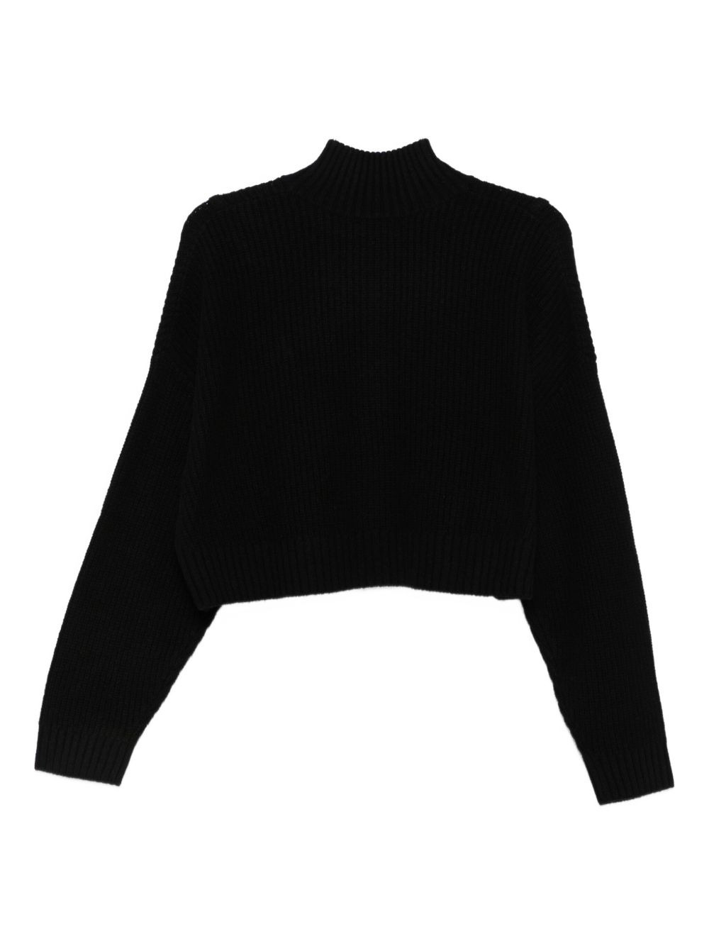 high-neck zip-front sweater - 2