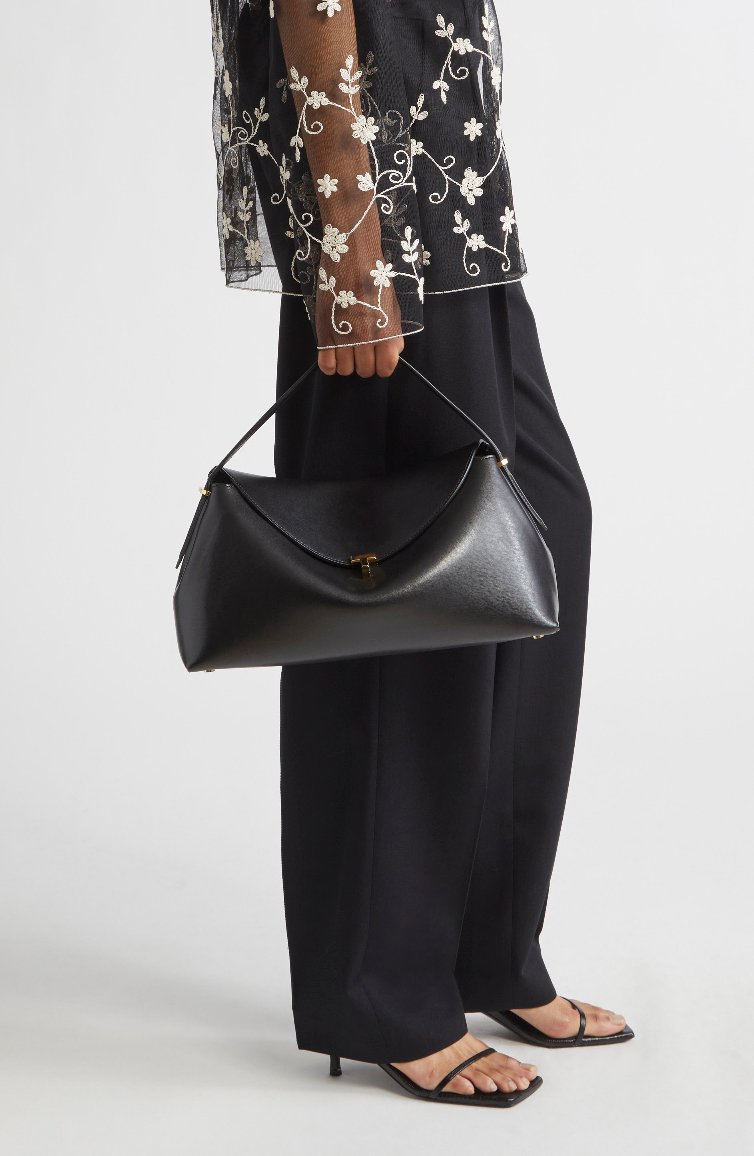 TOTEME T-Lock Curve Shoulder Bag in Black at Nordstrom - 2