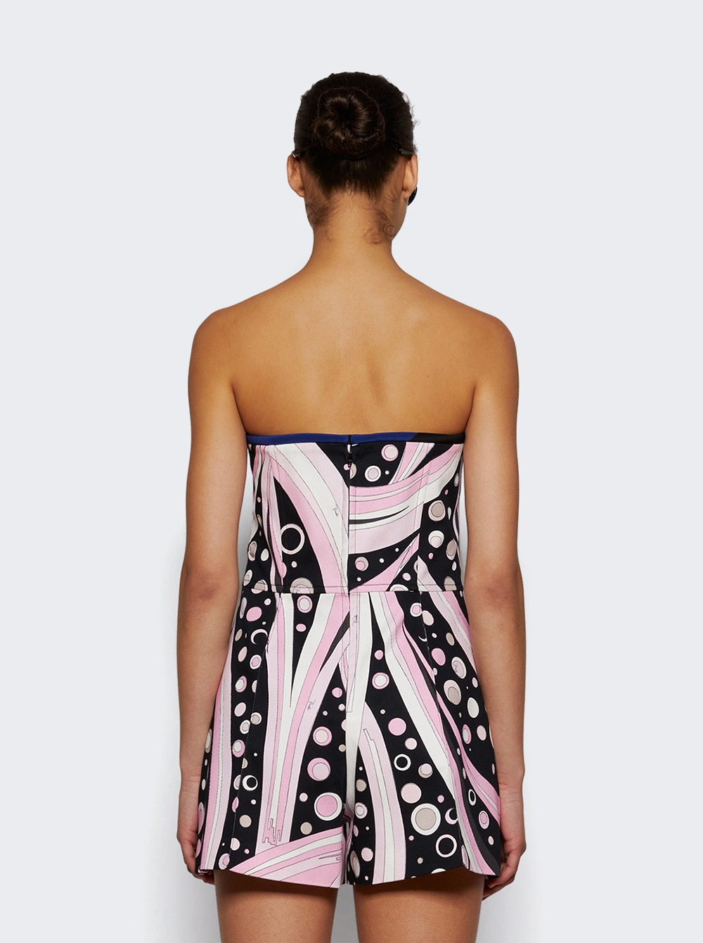 Fontane-print Jumpsuit Black And Pink - 5