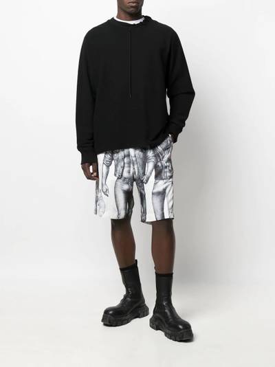 Diesel graphic-print track shorts outlook