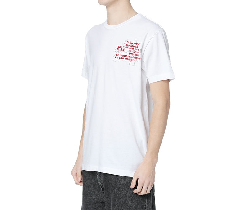 Off-White Alphabet Slogan Printing Short Sleeve White OMAA027S201850060188 - 3