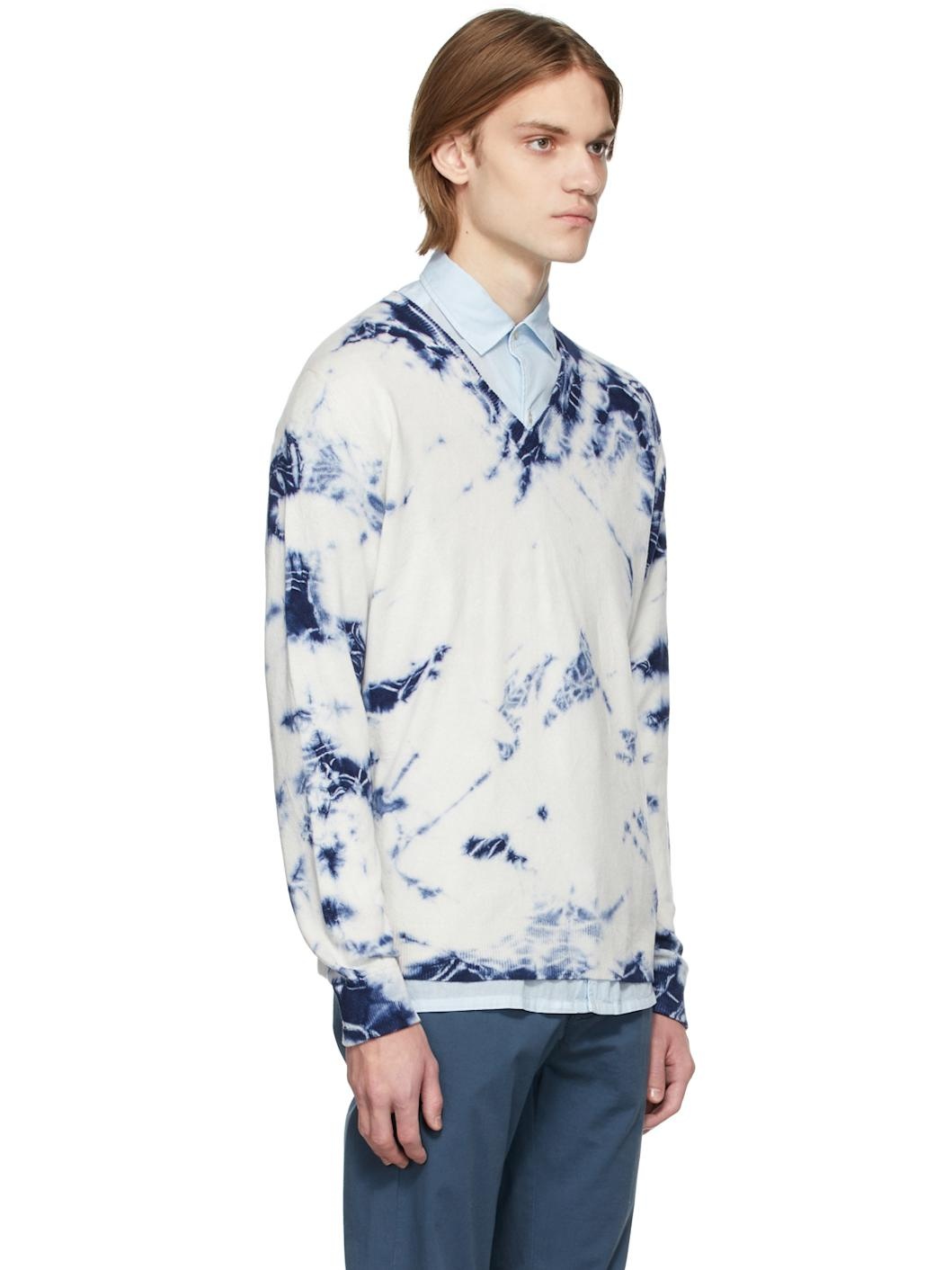 Off-White & Blue Cashmere Ninni Sweater - 2