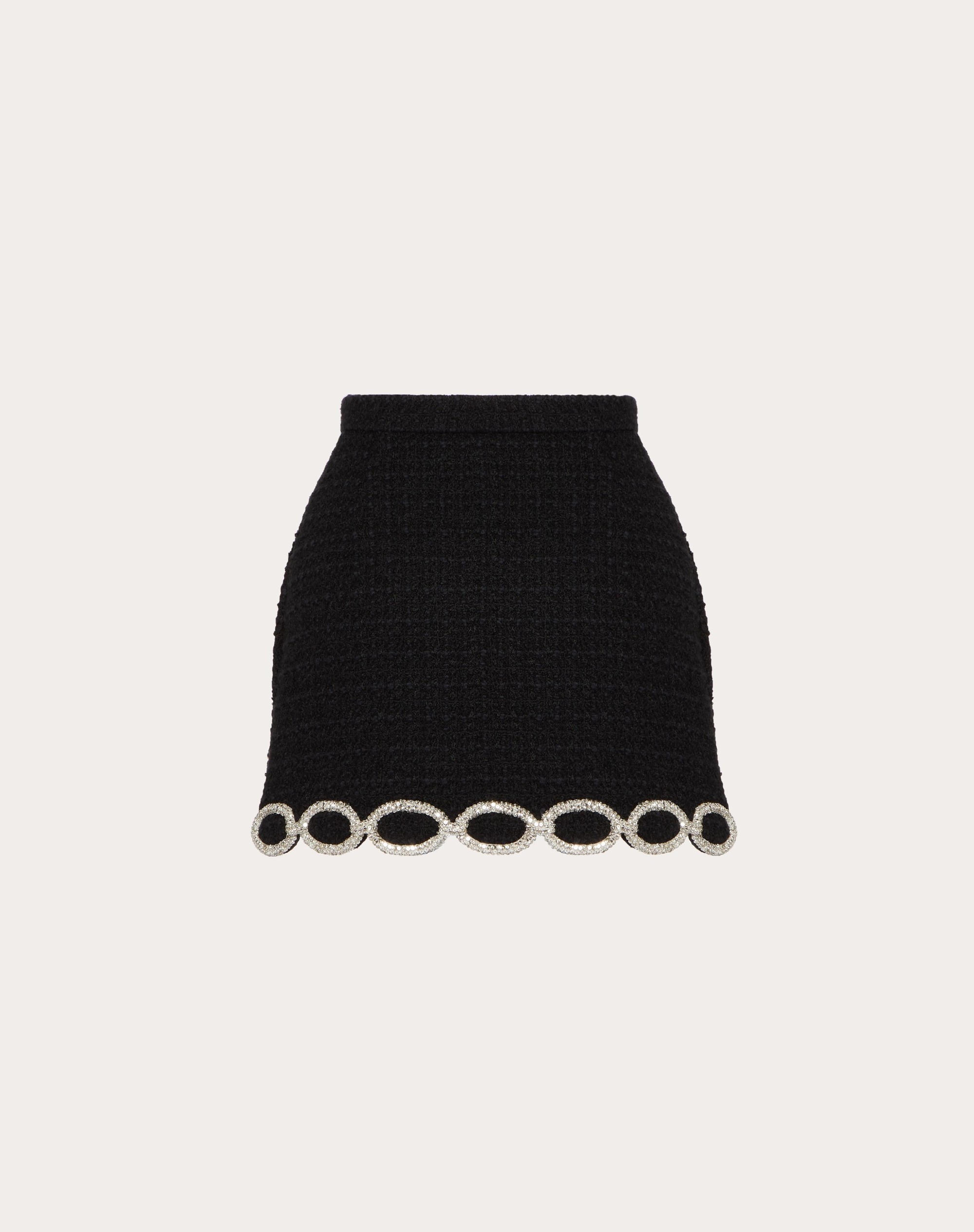 EMBROIDERED WOOL TWEED SKIRT - 4