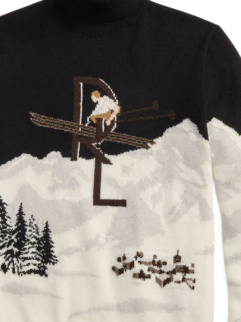 Ralph Lauren roll-neck intarsia sweater outlook
