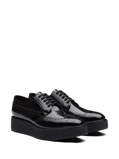 Prada brushed leather brogues outlook