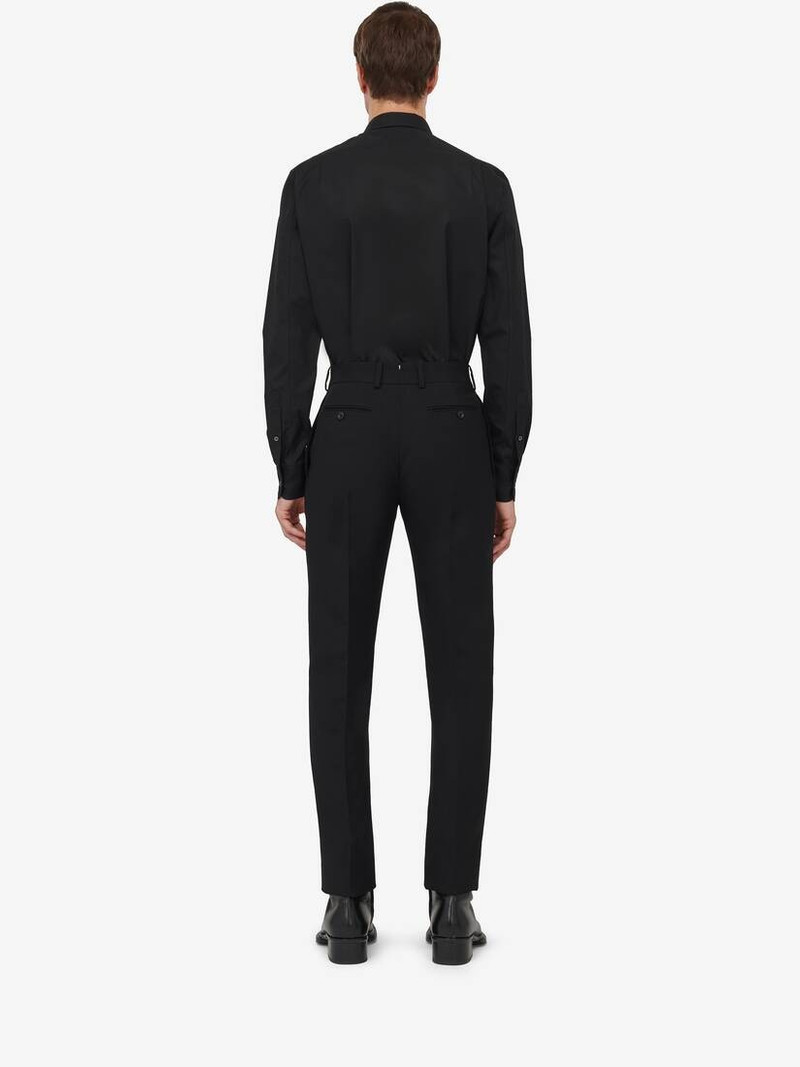 Men's Dragonfly Embroidery Shirt in Black 4