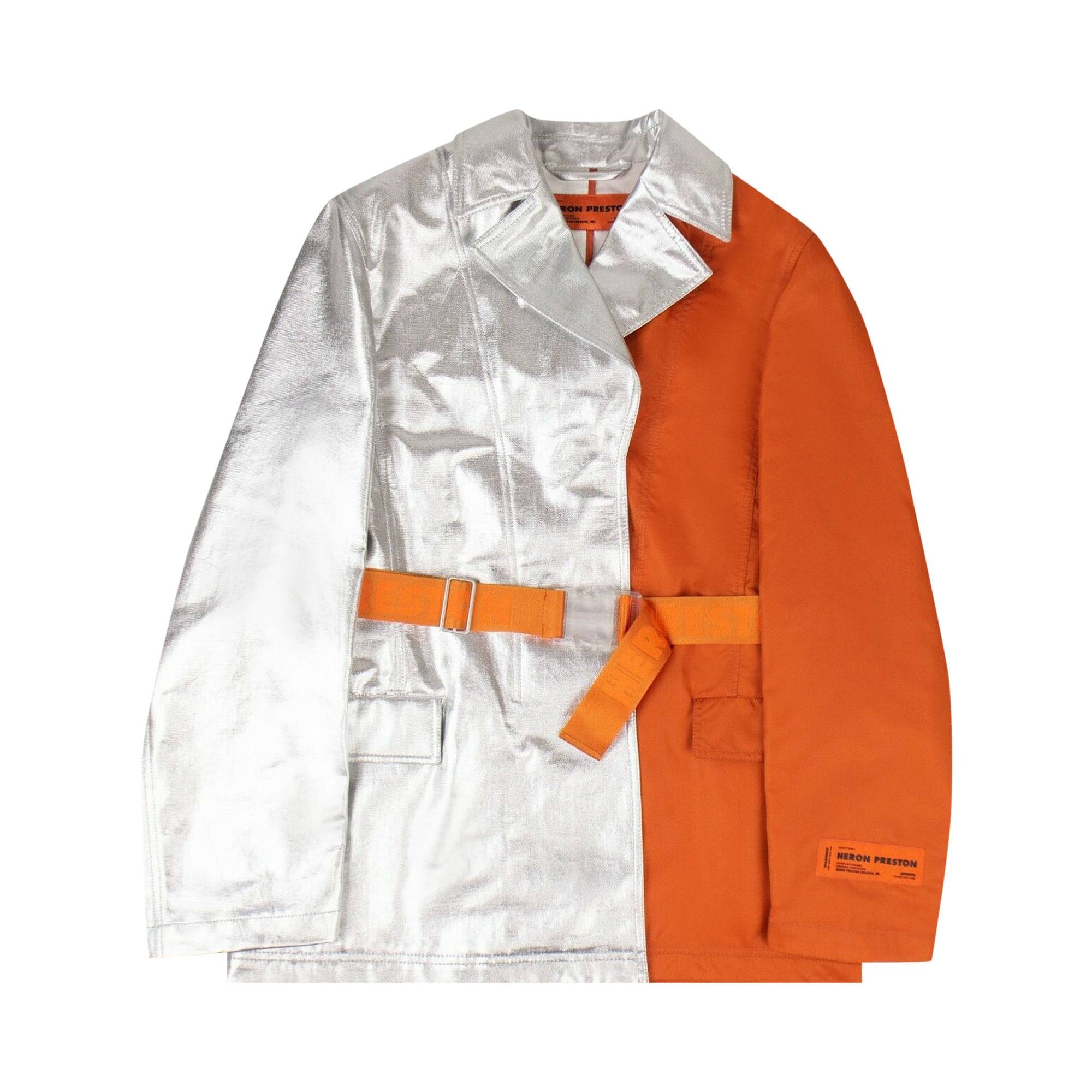 Heron Preston Blazer Jacket 'Silver/Orange' - 1