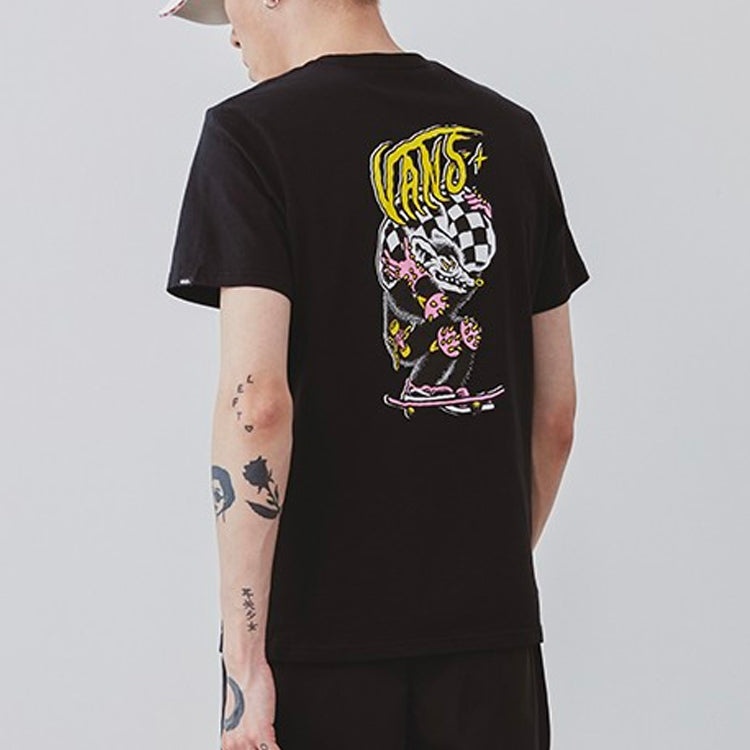 Vans Men's Artist Printed Round Neck Tee Black VN0A4P5EBLK - 4