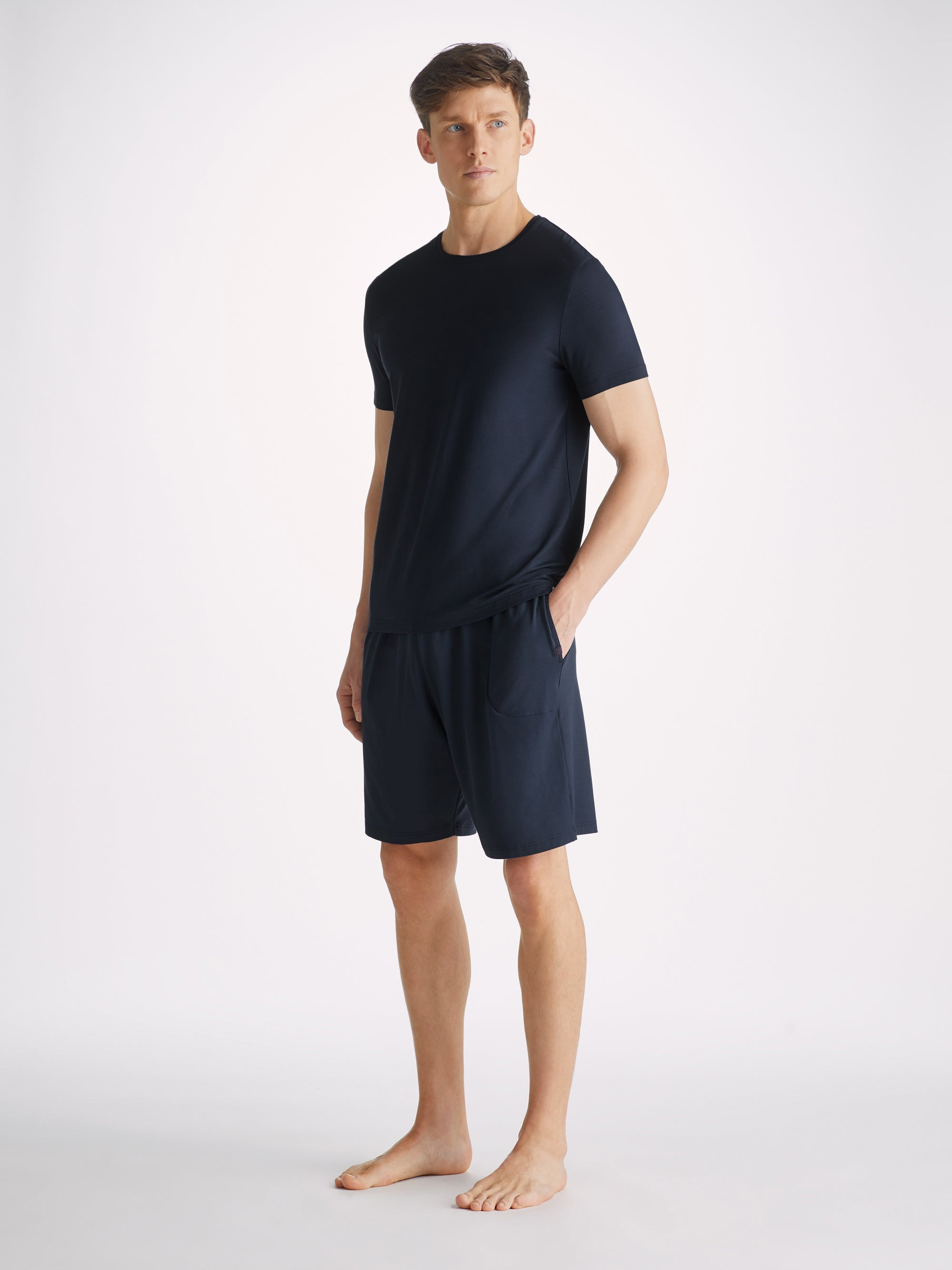 Men's Lounge Shorts Basel Micro Modal Stretch Navy - 3