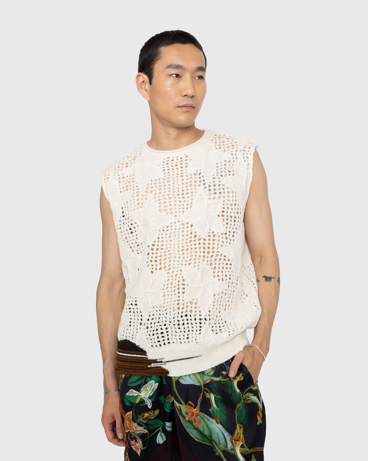 Dries van Noten – Meddo Knit Sweater Vest Ecru - 2