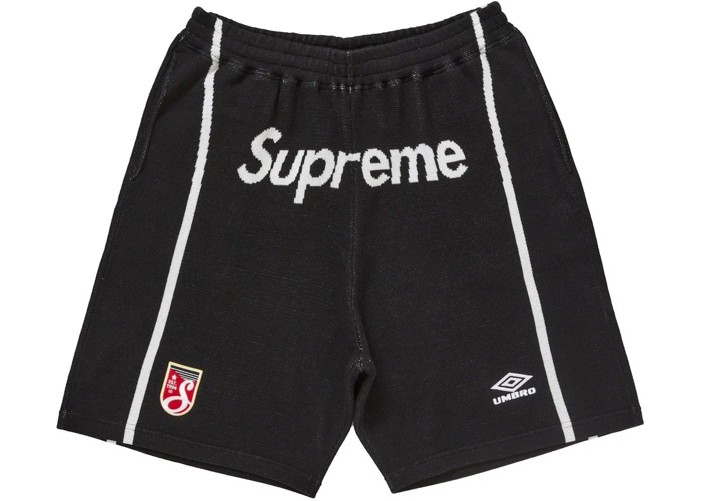 Supreme Umbro Knit Soccer Short Black - 1