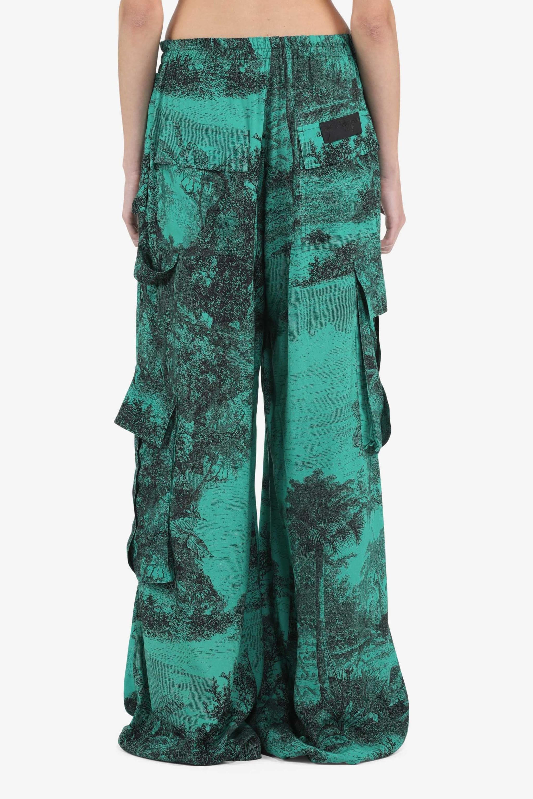 LANDSCAPE-PRINT CARGO TROUSERS - 2