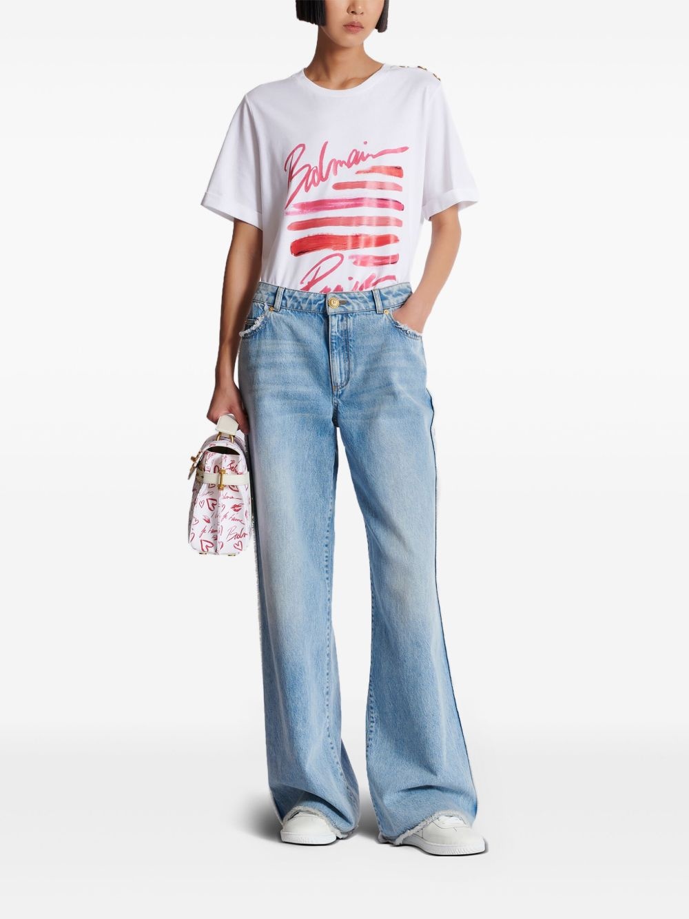 Lipstick-print T-shirt - 2