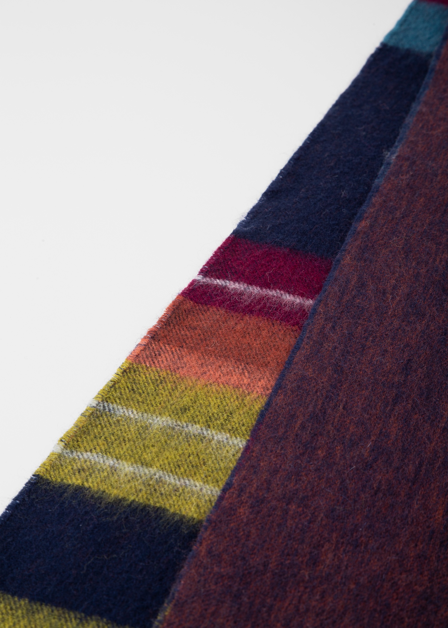 Faded Edge Reversible Lambswool Blanket - 7