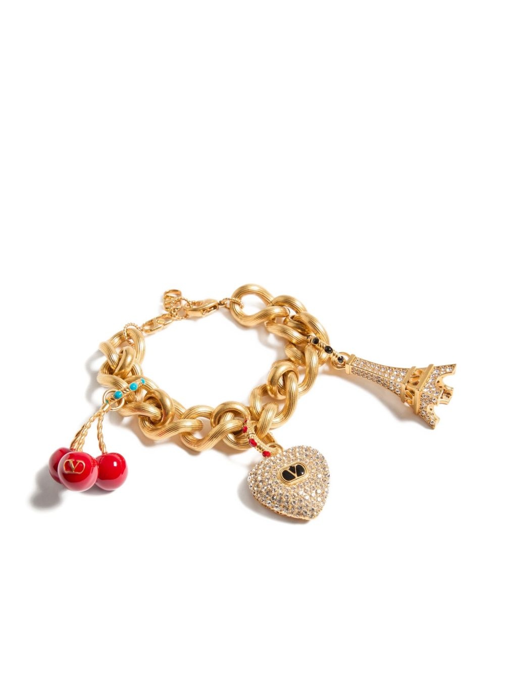CHEZ VALENTINO BRACELET IN METAL, ENAMEL AND SWAROVSKI® CRYSTALS - 3
